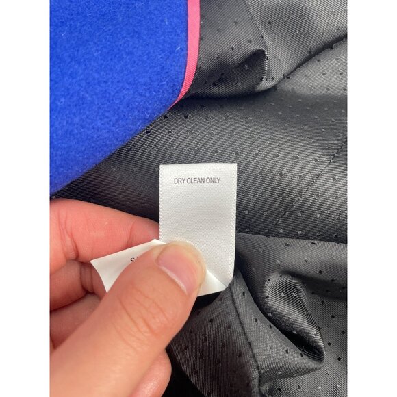 Banana Republic Womens XL Wool Blend Peacoat Double-Breasted Cobalt Blue Classic - Picture 5 of 8